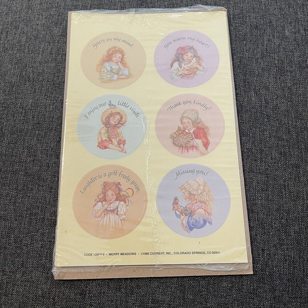 Vintage Stickers Current Inc Merry Meadows 1990 Lot 4 Sheets